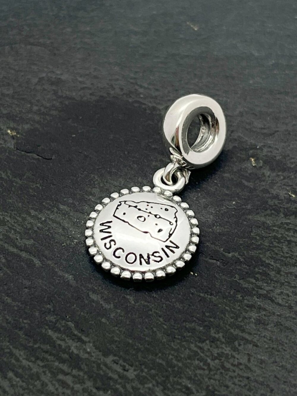 Pandora Wisconsin Cheese Dangle Charm Sterling Silver Jewelry